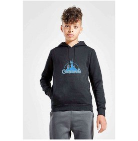 Resim Castlevania Pixel Logo Baskılı Unisex Çocuk Kapüşonlu Siyah Sweat 