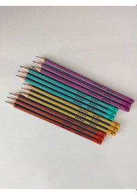 Resim School Okul Kalemi 2b 12 Adet Mor-yeşil-sarı-turuncu 