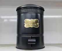 Resim Metal Pedallı Mutfak Banyo 5 litre Çöp Kovası Siyah 