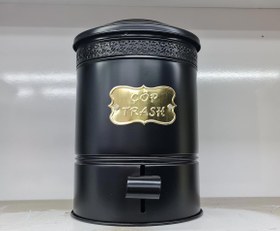 Resim Metal Pedallı Mutfak Banyo 5 litre Çöp Kovası Siyah 