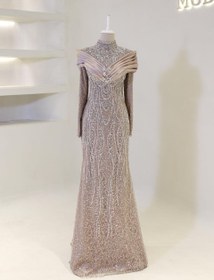 Resim Couture Marwa Tesettür Abiye - Lacivert / 50 