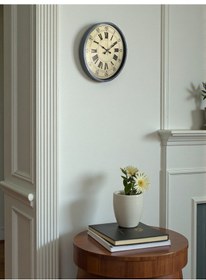 Resim 36 Cm Gri Dekoratif Duvar Saati Gri - Altın 