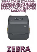 Resim Zebra ZD421T (ZD4A042-30EE00EZ) 203DPI TERMAL TRANSFER USB+ETHERNET BARKOD YAZICI (RİBONLU KULLANIM) 