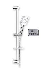 Resim Valtemo Chromlux Sürgülü Duş Seti Gümüş 