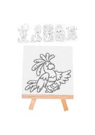 Resim Mini Boyama Seti 6 Farklı Model 15x15cm Kompozit Plaka Mini Şövale Seti 