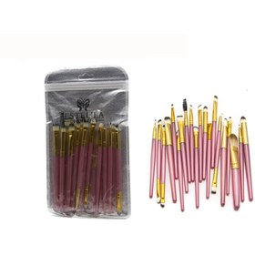 Resim Estella 20 Li Makyaj Fırça Seti - Yumuşak Uçlu Makyaj Fırçası 20li Set - Pembe TYC00255921722 