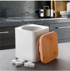 Resim Gönül Gnl 3453 Porselen Kapaklı Kavanoz 11x11x12cm 