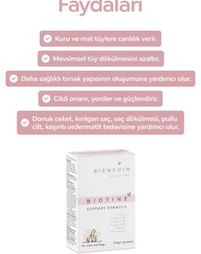 Resim Biensoin Solutions Kediler Için Vitamin Tüy Dökülmesi Engelleyeci Çinko Tüy Ve Deri Sağlığı Biotin Toz Saşe 7x1gr 