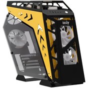 Resim IZOLY Argb Cyberpunk Ax9 Black - Yellow 5x12cm Full Glass Oyuncu Bilgisayar Kasası 