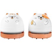 Resim Fortunelane Mini Kedi Desenli Masaüstü Süpürge - Toz Kırıntı Temizler, 2xaa Pil Gereklidir, Pil Dahil Değil 