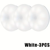 Resim 3 adet/4 adet/6 adet LED Okuma Lambası, 8 LED Işık, USB Şarj Edilebilir Lityum Pil, Anahtar Tipi, Kablolama Gerektirmez, Yapışkanlı, Ofis, Merdiven, Banyo, Dolap, Yatak Odası, Mutfak, Koridor, İç Dekorasyon için Uygun, Paskalya, Cadılar Bayramı, Şükran Günü, Noel, Sevgililer Günü için Uygun. 
