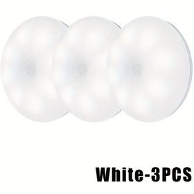 Resim 3 adet/4 adet/6 adet LED Okuma Lambası, 8 LED Işık, USB Şarj Edilebilir Lityum Pil, Anahtar Tipi, Kablolama Gerektirmez, Yapışkanlı, Ofis, Merdiven, Banyo, Dolap, Yatak Odası, Mutfak, Koridor, İç Dekorasyon için Uygun, Paskalya, Cadılar Bayramı, Şükran Günü, Noel, Sevgililer Günü için Uygun. 