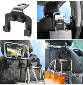 Resim Oto Koltuk Arkası Organizer Askılık Ve Telefon Tutucu 