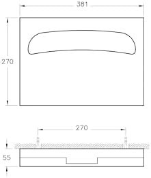 Resim VitrA Arkitekta A44341 Klozet Kapak Örtüsü Dispenseri, Paslanmaz Çelik 