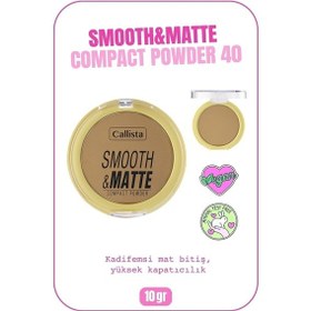 Resim Callista Smooth & Matte Compact Powder Mat Bitişli Toz Pudra - 40 Apricot 