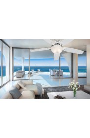 Resim Hunter Builder's Deluxe Beyaz - 132 Cm. Aydınlatmalı Tavan Vantilatörü 