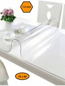 Resim MRT PLASTİK 1,2 mm PVC MASA ÖRTÜSÜ, ŞEFFAF MASA KAPLAMASI, 70x60 