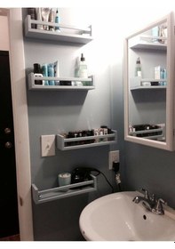 Resim Montessori Banyo Rafı 4-lü Genişlik 40 Cm Ahşap 