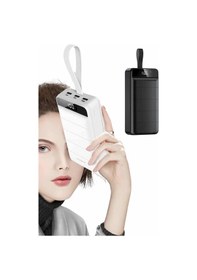 Resim 50.000 Mah Powerbank Turbo Hızlı Led Göstergeli Android Apple Uyumlu iOS Taşınabilir Askılı Çoklu 