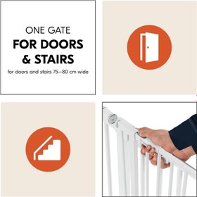 Resim Open N Stop 2 Güvenlik Kapısı, 75-80 cm, Delme Gerektirmeyen, Çift Yönlü Açılan, Manuel Kilitleme 