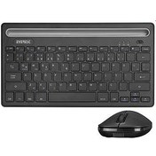 Resim Everest KM-BT803 Siyah 3 in 1 BT 5.0+3.0+2.4Ghz 1600dpi Q Multimedia Kablosuz Klavye Mouse Set 