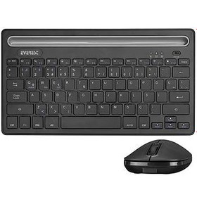 Resim Everest KM-BT803 Siyah 3 in 1 BT 5.0+3.0+2.4Ghz 1600dpi Q Multimedia Kablosuz Klavye Mouse Set 