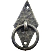 Resim Tasarım Küresi 3D Antika Tarz Dekoratif Pirinç Dik Baklava Halka , Mobilya Kulbu - 82X41 Mm, Oksit - Lisinya 