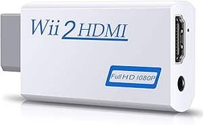 Resim Wii - HDMI Dönüştürücü, Zeato Wii - HDMI Adaptörü, Wii - HDMI 1080P 720P Konektör Çıkışı Video ve 3,5 mm Ses - Tüm Wii Ekran Modlarını Destekler - Beyaz 