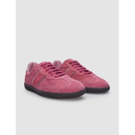 Resim Cabani %100 Hakiki Deri Pembe Süet Bağcıklı Kadın Sneaker 