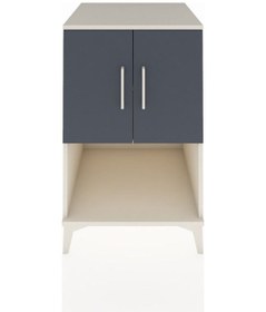 Resim Kronos Komodin 2 Raflı 2 Kapaklı 60x59x96 Aytaşı-antrasit Aytaşı 