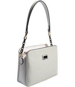 Resim Silver Polo Sp937 Kadın Omuz Çantası Kaz Ayağı Ekose Yeşil-kemik 