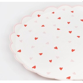 Resim Meri Meri - Kalp Tabak - 8 Adet 