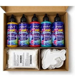 Resim Toyfest Magic Slime Water Elf Sihirli Slime Oyun Seti 5 Renk 4 Kalıp Eğitici Oyuncak 25X25 cm 
