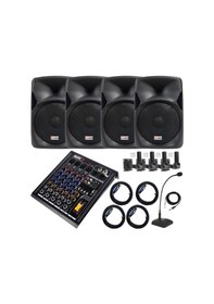Resim Lastvoice Hall Paket-4 Ses Sistemi Mixer Hoparlör Paketi (Kapalı Alan toplantıları İçin) 