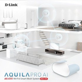 Resim D-Link M60 Aquila Pro Aı AX6000 Wi-fi 6 Smart Mesh Router 