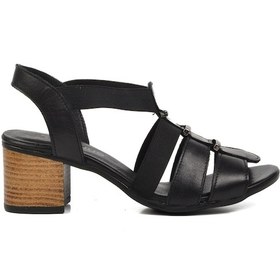 Resim Venüs Siyah Kadın Topuklu Sandalet Siyah 