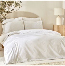 Resim Karaca Home Puff %100 Pamuk Çift Kişilik Nevresim Takımı Beyaz 
