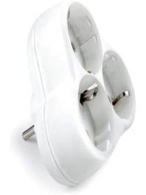 Resim AyrStore Yonca Topraklı 3lü Beyaz Fiş-Priz 