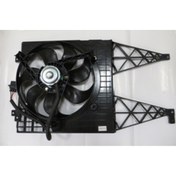 Resim Genel Markalar Volkswagen Golf 4 98/04 Uyumlu Radyatör Fan Davlumbazı Komple 1.6/1.8cc Klimasız Tip (7 Kanatlı) 