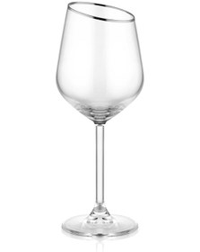 Resim The Mia Gina Şarap Kadehi Gümüş 6lı Set Şeffaf 