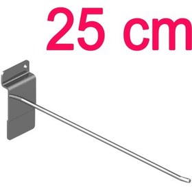 Resim 10 Adet 25 Cm Kanallı Pano Kancası, Aksesuar Ve Bijuteri Kancası Metal 