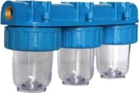 Resim Daire Sayaç Girişi Su Arıtma Cihazı Filtre Kabı Boş Housing Üçlü 