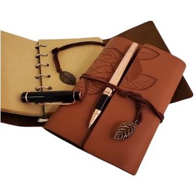 Resim Deri Defter Ve Kalem Set 