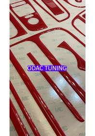 Resim Fıat Linea Kırmızı Özel Renk , Set Torpido Konsol Kaplama 