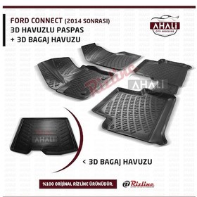 Resim Rizline Ford Connect 2014 Sonrası 3D Havuzlu Paspas ve Bagaj Havu 