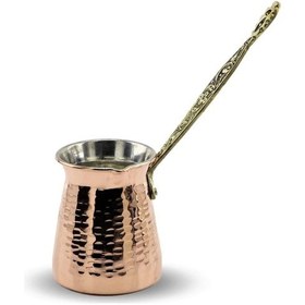 Resim Kalın Dövme Bakır Cezve 250 Ml 