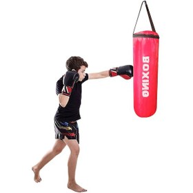 Resim Boxing 53x20cm Kayışlı Kırmızı Çocuk Boks Kum Torbası Kırmızı 