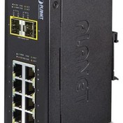 Resim PL-IGS-1020TF Endüstriyel Tip Yönetilemeyen Switch (Industrial Unmanaged Switch)<br> 8-Port 10/100/1000Mbps<br> 2 x 1000BASE-SX/LX/BX SFP/mini-GBIC yuva (Port-9 ve Port-10), 100Base-FX SFP uyumlu<br> IP30, -40~75 Derece C 