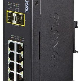 Resim PL-IGS-1020TF Endüstriyel Tip Yönetilemeyen Switch (Industrial Unmanaged Switch)<br> 8-Port 10/100/1000Mbps<br> 2 x 1000BASE-SX/LX/BX SFP/mini-GBIC yuva (Port-9 ve Port-10), 100Base-FX SFP uyumlu<br> IP30, -40~75 Derece C 