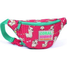 Resim Coral High Kids Neon Mercan Alpaka Desenli Bel Çantası 22564 Çok Renkli 